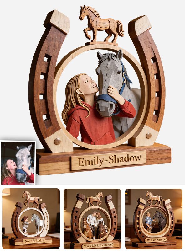 Horseshoe Custom From Photo - Personalized Horse Custom Shaped Acrylic Plaque