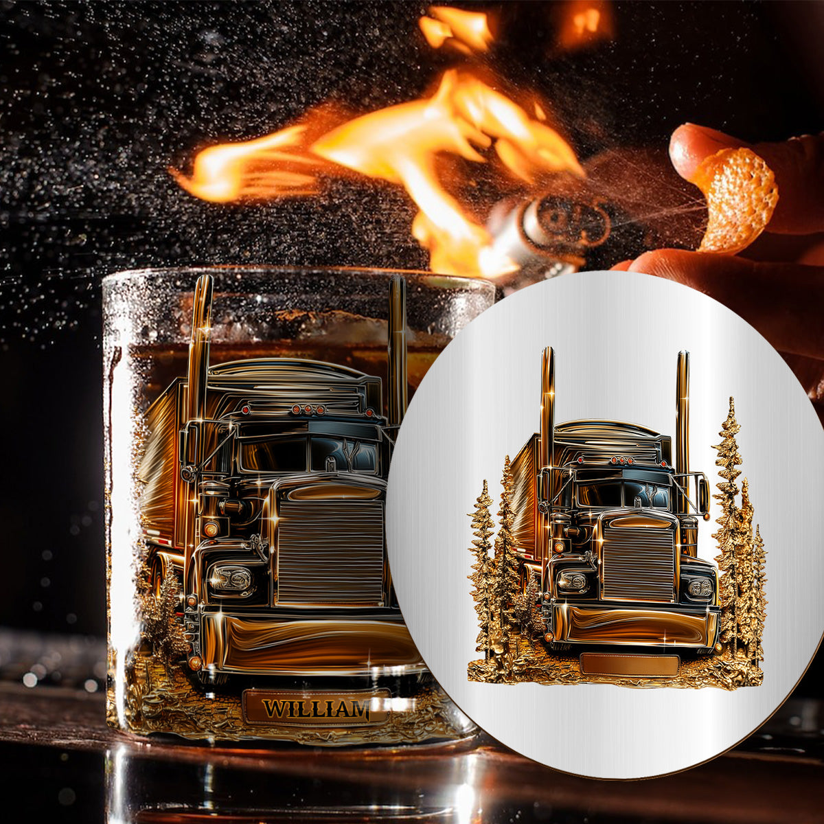 Best Truck Driver - Personalized Trucker Whiskey Glass