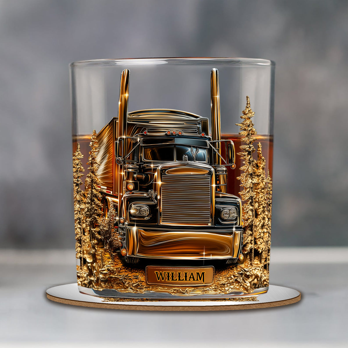 Best Truck Driver - Personalized Trucker Whiskey Glass