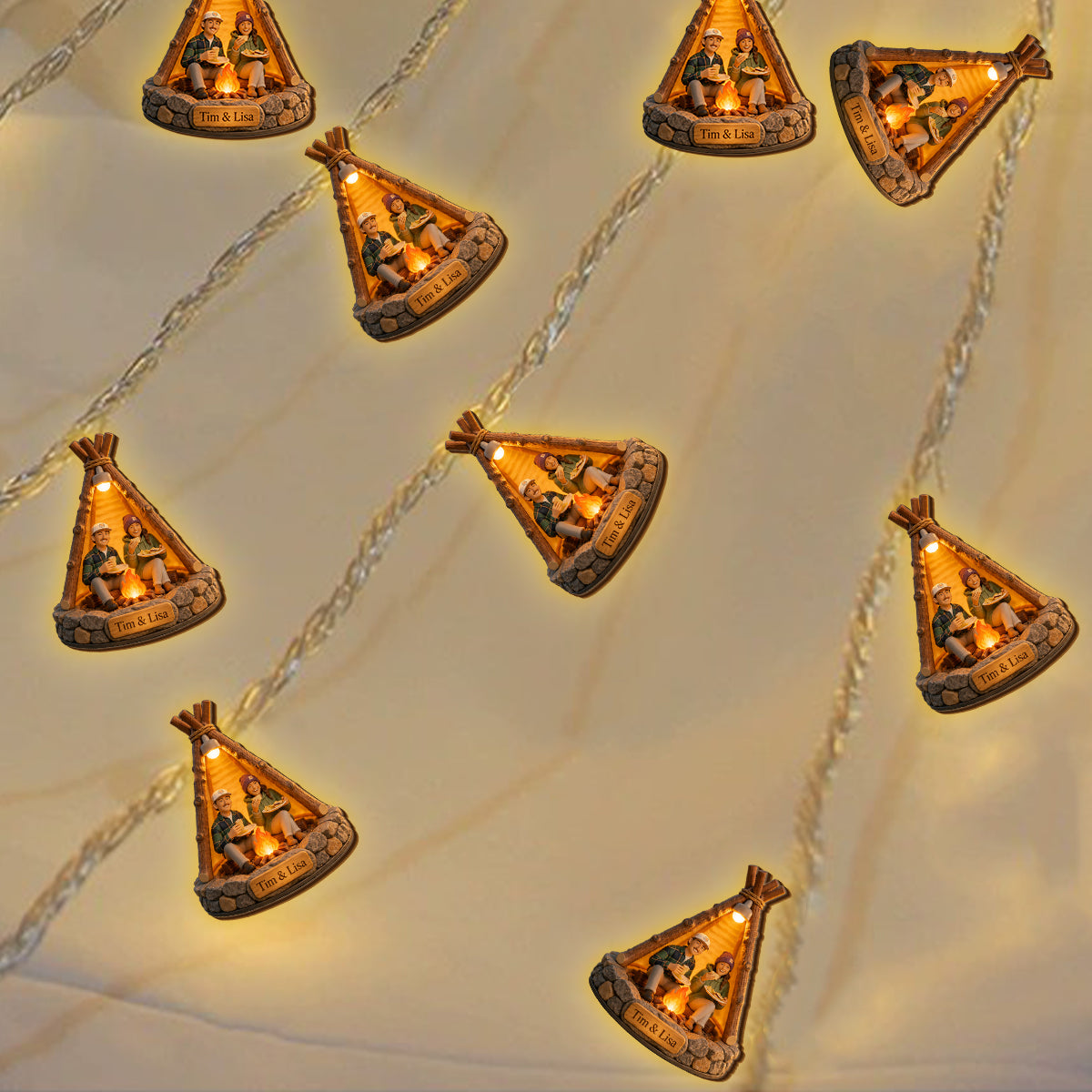 Décoration Unique de Camping, Personnalisée à Partir de N'importe Quelle Photo - Guirlandes Lumineuses Personnalisées