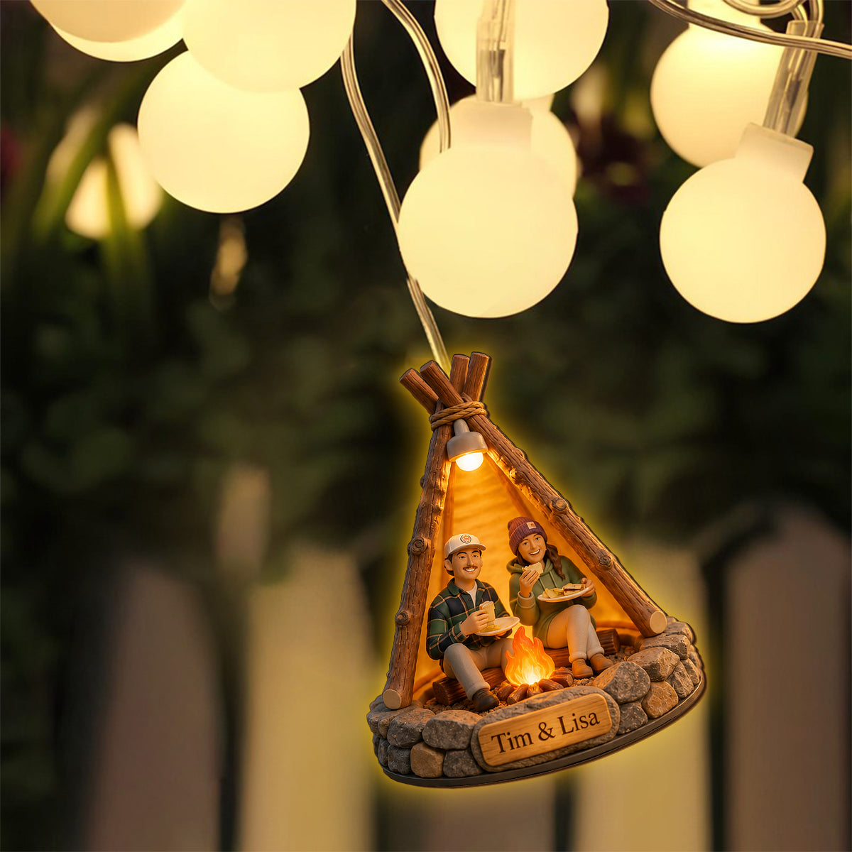 Décoration Unique de Camping, Personnalisée à Partir de N'importe Quelle Photo - Guirlandes Lumineuses Personnalisées