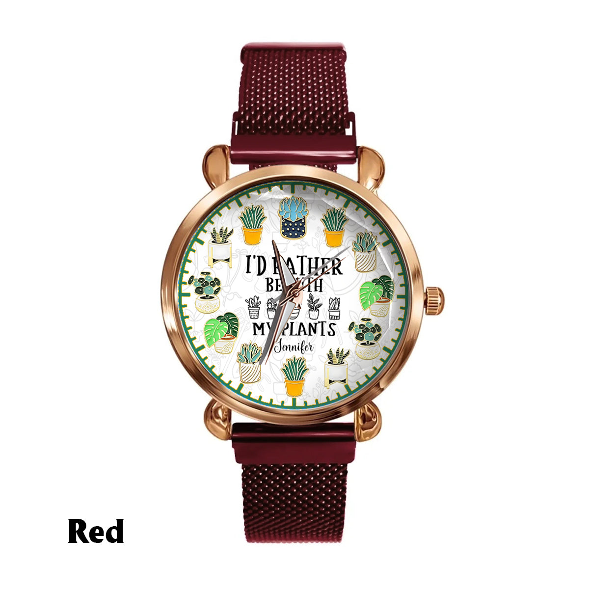 Oui, j'ai besoin de toutes ces plantes - Montre-bracelet personnalisée pour jardinière 