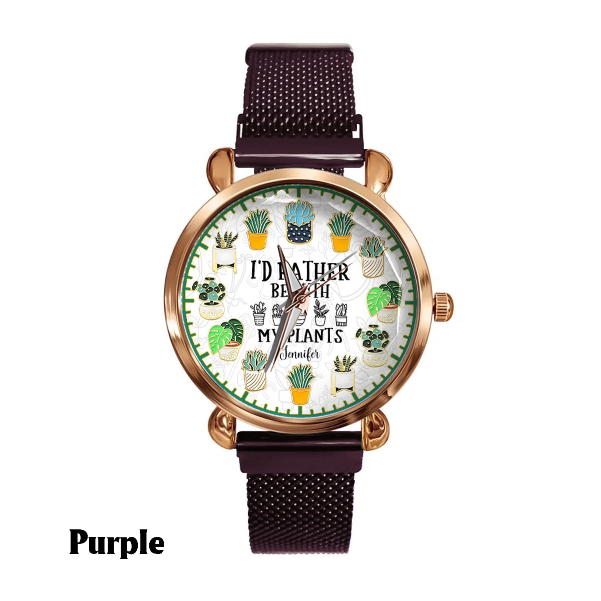 Oui, j'ai besoin de toutes ces plantes - Montre-bracelet personnalisée pour jardinière 