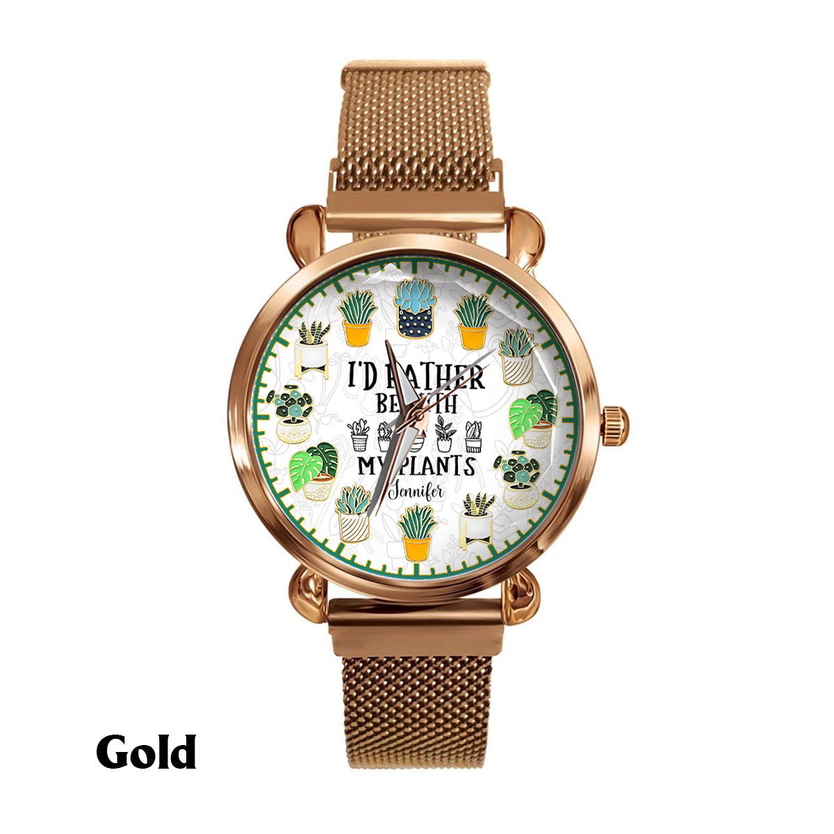 Oui, j'ai besoin de toutes ces plantes - Montre-bracelet personnalisée pour jardinière 