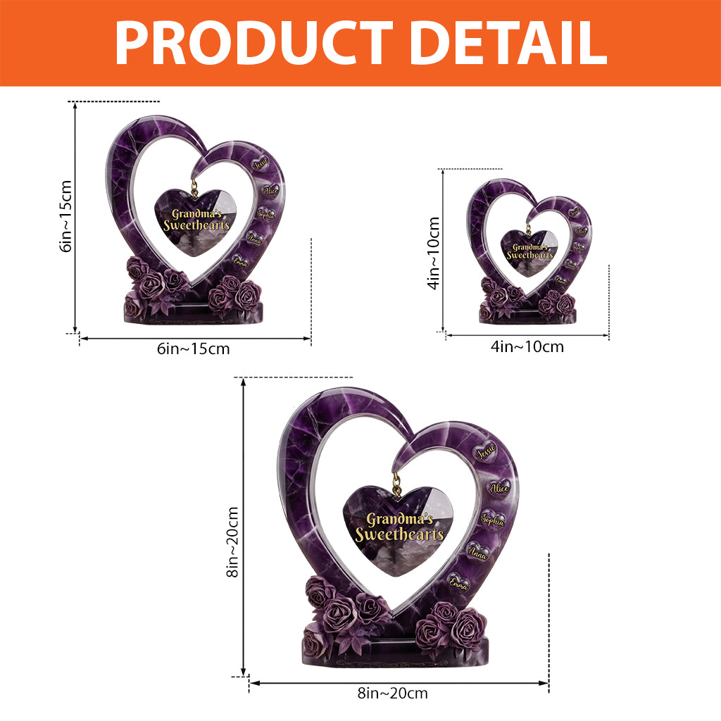 Grandma's Sweethearts - Personalized Grandma Custom Shaped Acrylic Plaque