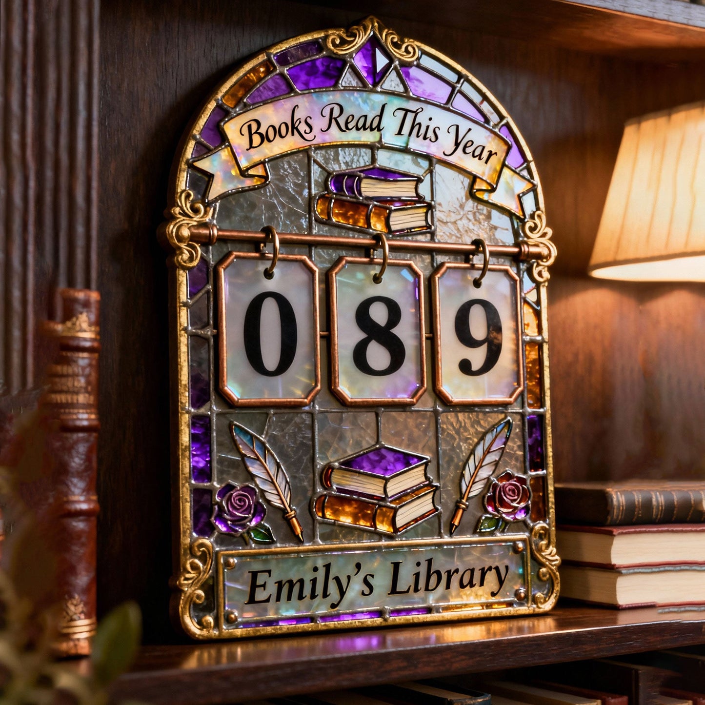 Plaque de suivi de livre personnalisée et interchangeable