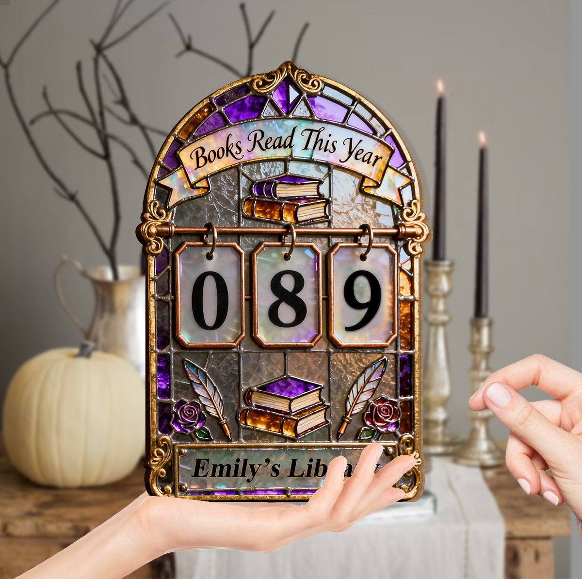 Plaque de suivi de livre personnalisée et interchangeable