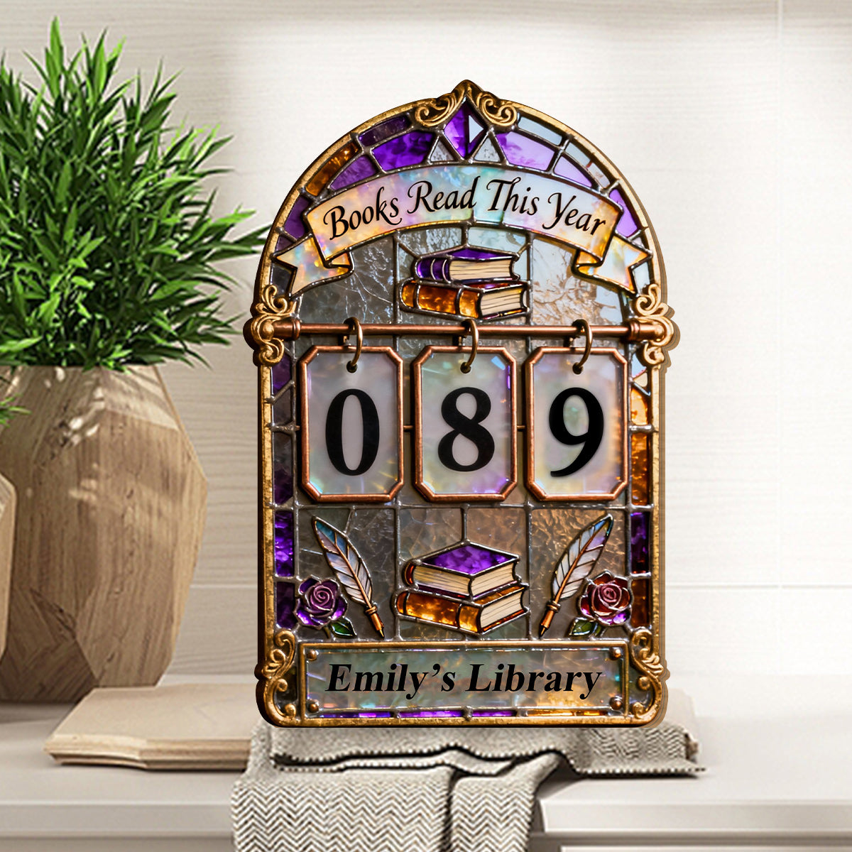 Plaque de suivi de livre personnalisée et interchangeable