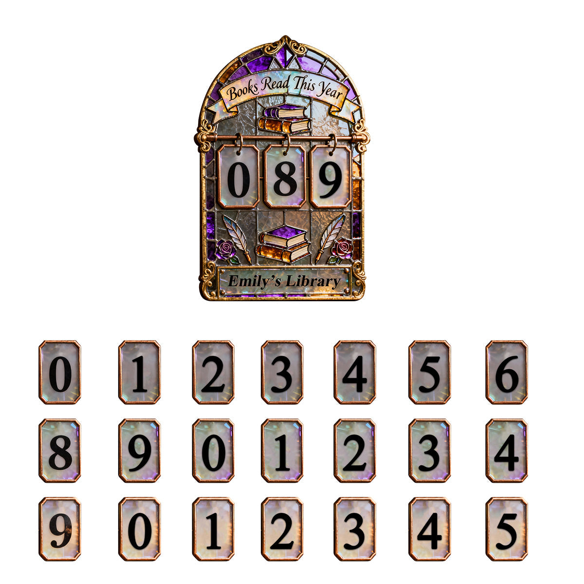 Plaque de suivi de livre personnalisée et interchangeable