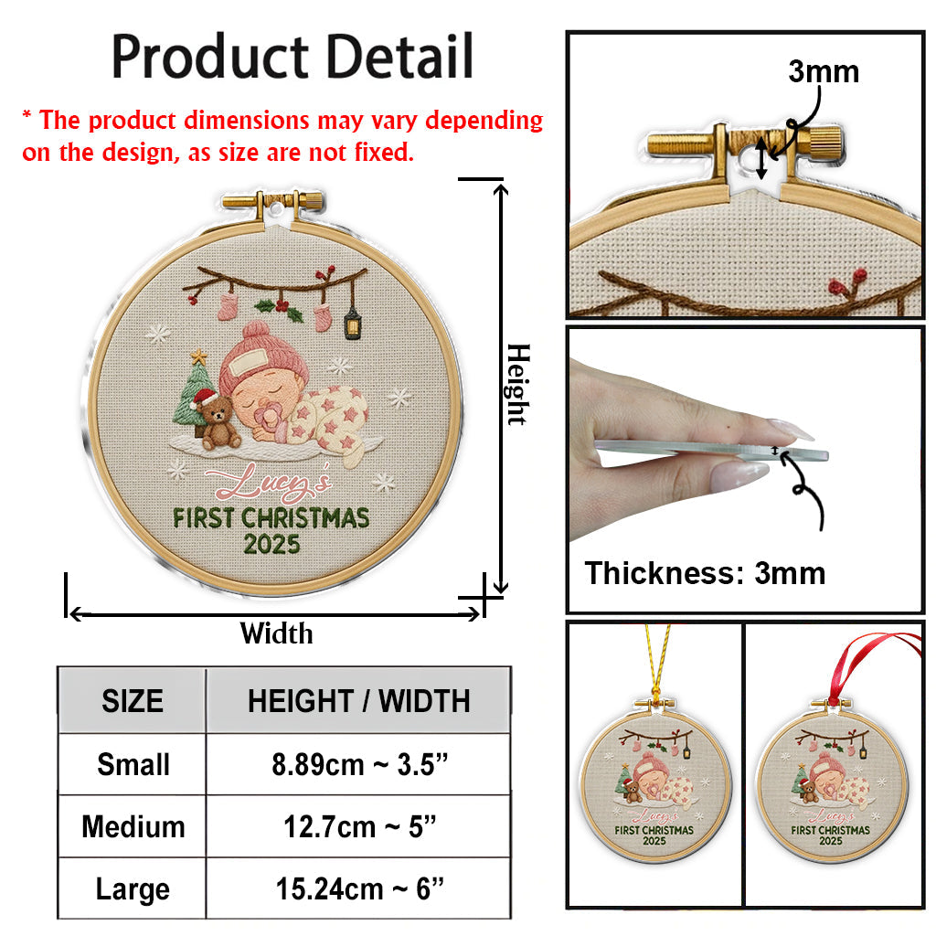 Premier Noël de bébé - Ornement personnalisé pour nouveau-né