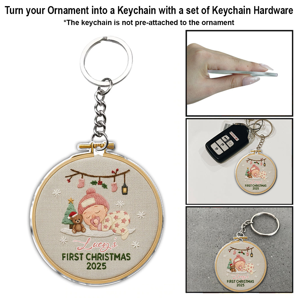 Premier Noël de bébé - Ornement personnalisé pour nouveau-né