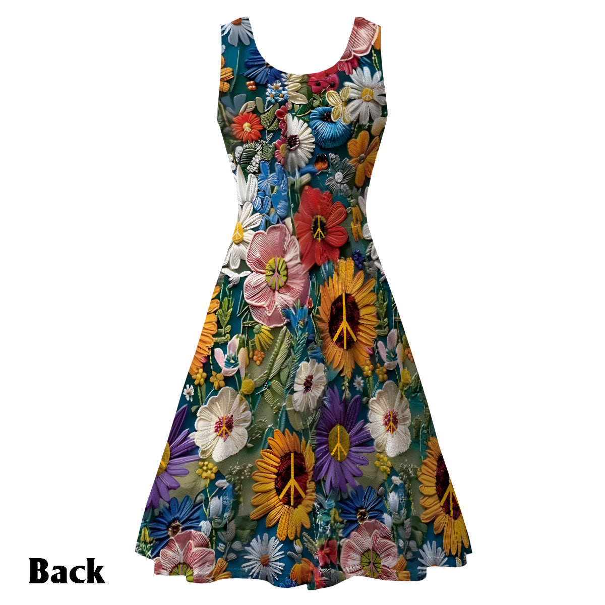 Tu appartiens aux fleurs sauvages - Robe hippie sans manches personnalisée