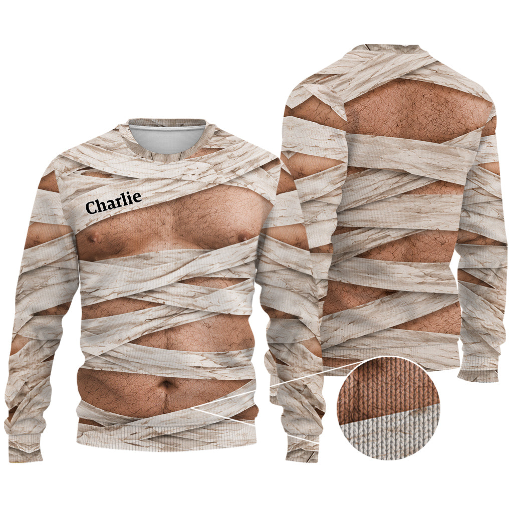 Funny Spooky - Personalized Halloween Ugly Sweater