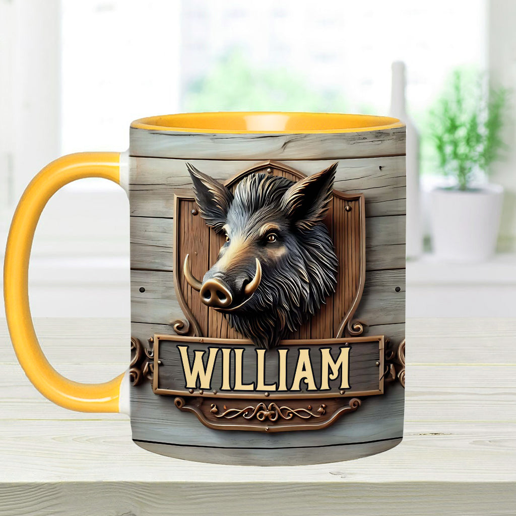 Wild Boar Hunting - Personalized Hunting Accent Mug