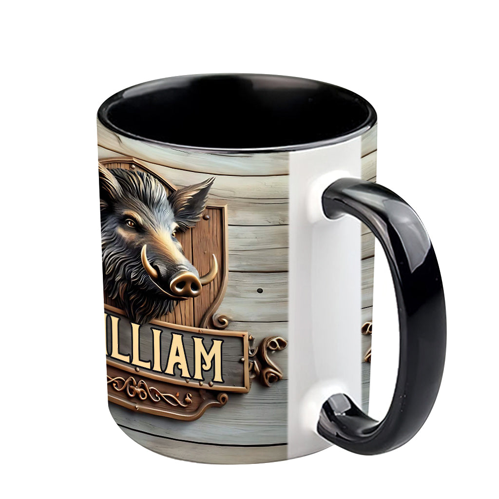 Wild Boar Hunting - Personalized Hunting Accent Mug