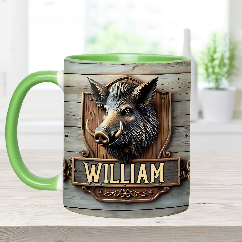 Wild Boar Hunting - Personalized Hunting Accent Mug