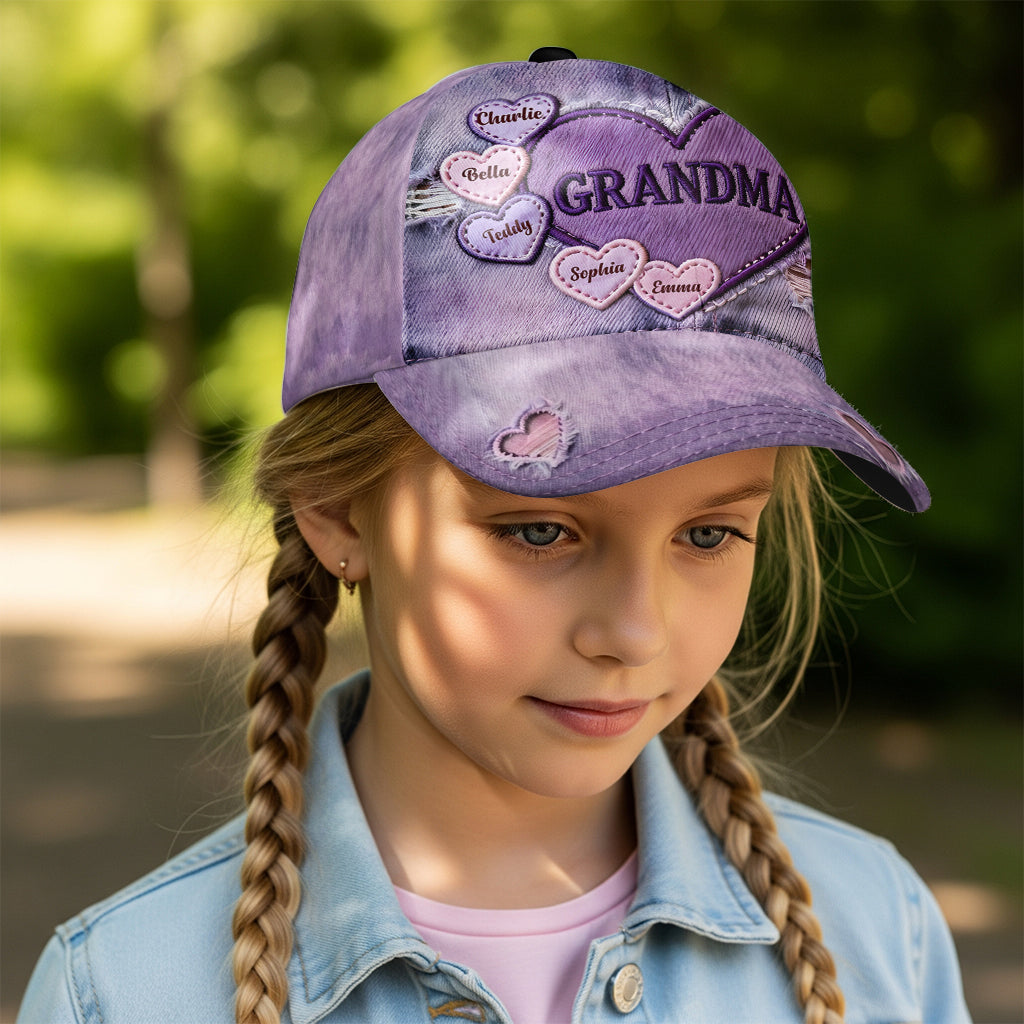 Grandma's Hearts - Personalized Grandma Classic Cap