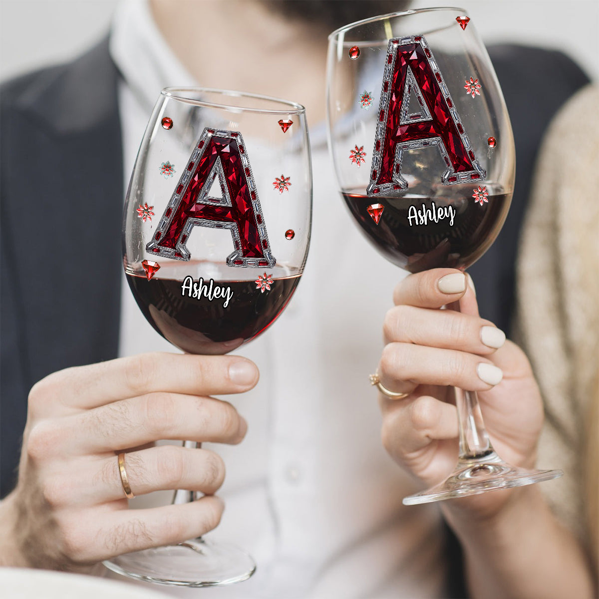 Aimez le vin - Verre à vin personnalisé à longue tige