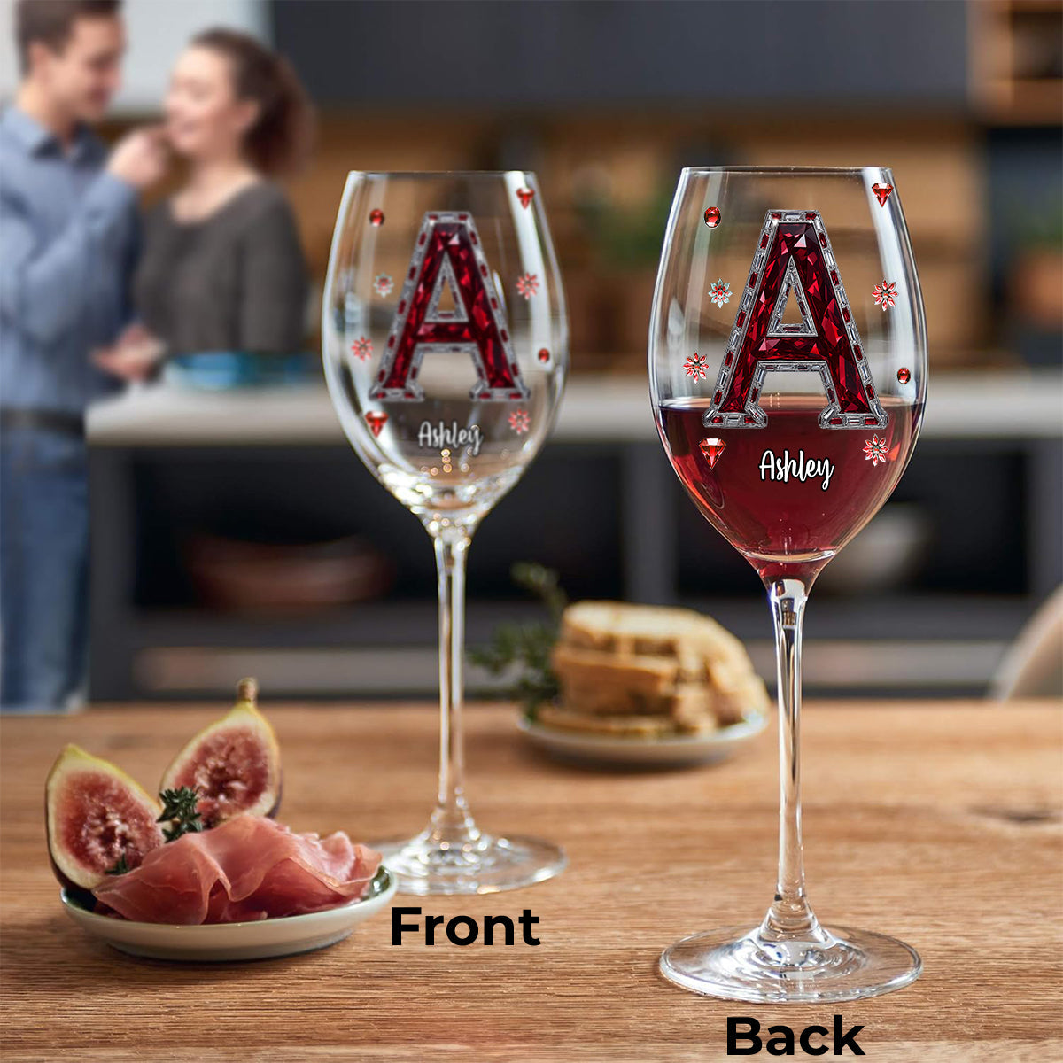 Aimez le vin - Verre à vin personnalisé à longue tige
