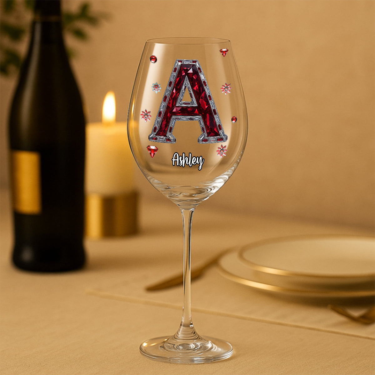 Aimez le vin - Verre à vin personnalisé à longue tige