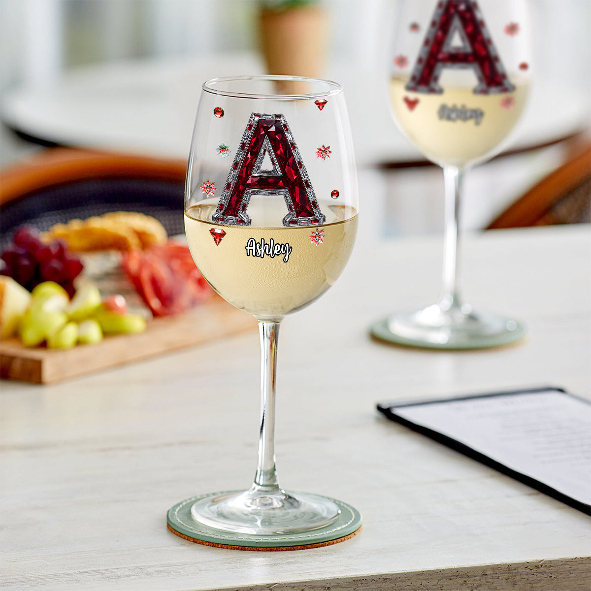 Aimez le vin - Verre à vin personnalisé à longue tige