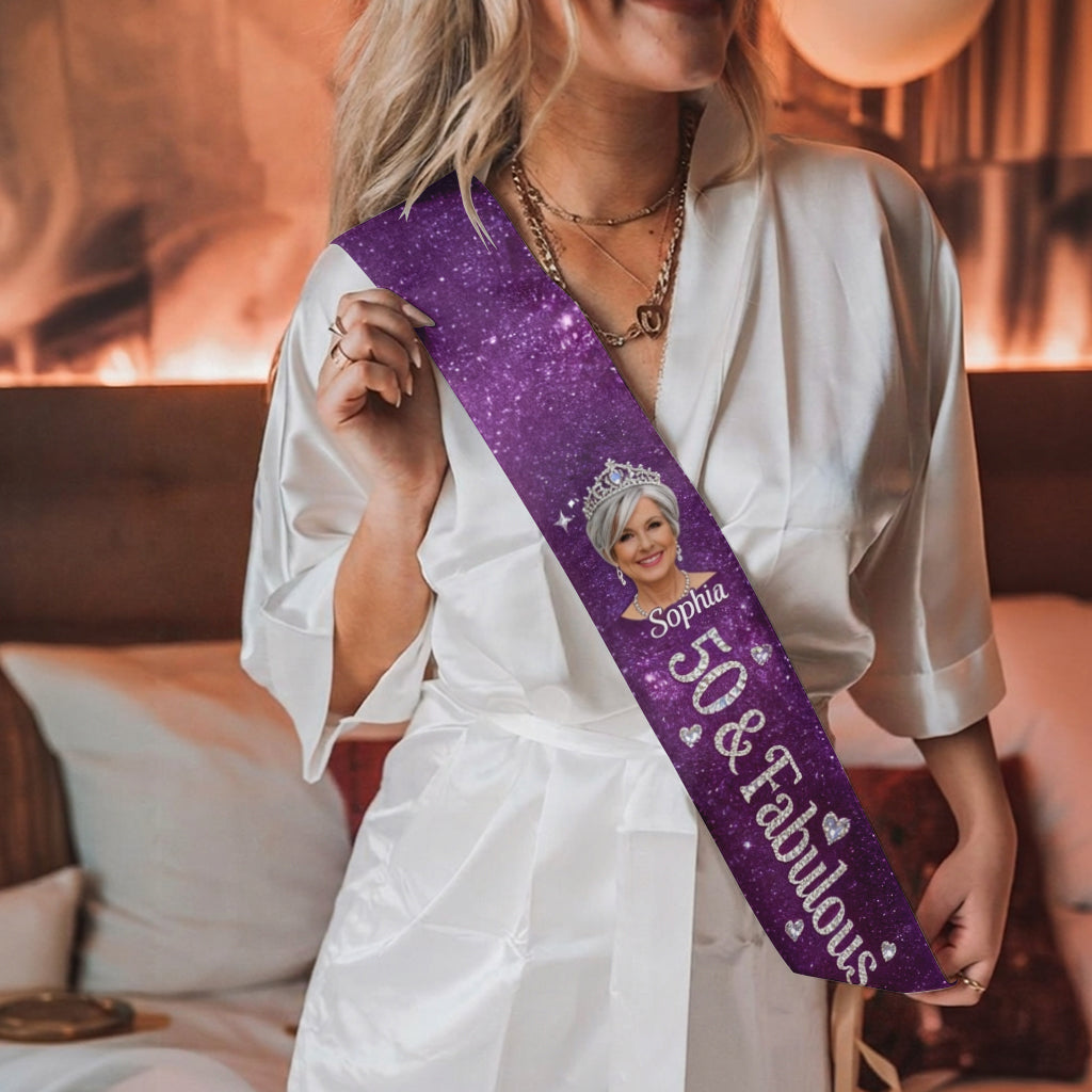 Sash d'anniversaire - Sash décoratif d'anniversaire personnalisé