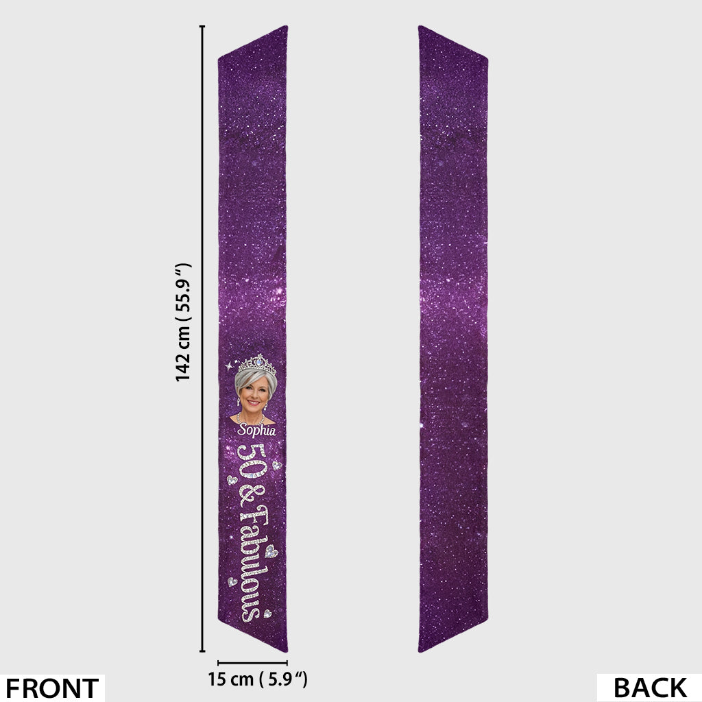 Sash d'anniversaire - Sash décoratif d'anniversaire personnalisé