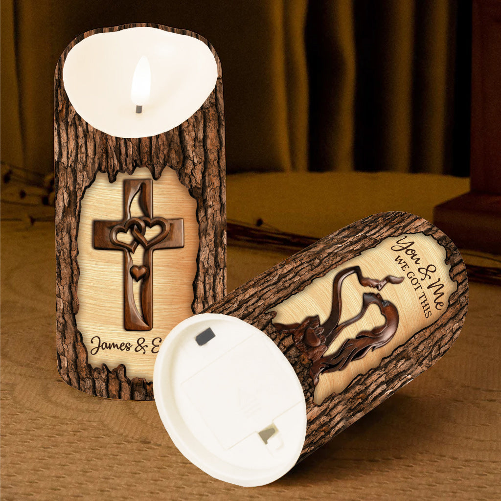 You & Me We Got This - Personalized Couple Flameless Candle