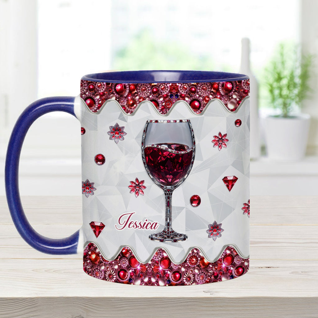Just A Girl Who Loves Wine - Personalized Wine Accent Mug