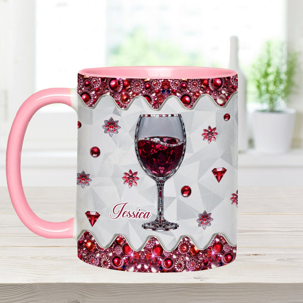 Just A Girl Who Loves Wine - Personalized Wine Accent Mug