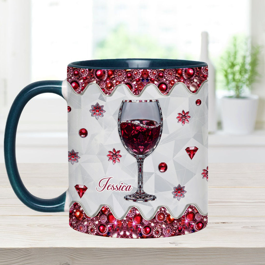 Just A Girl Who Loves Wine - Personalized Wine Accent Mug
