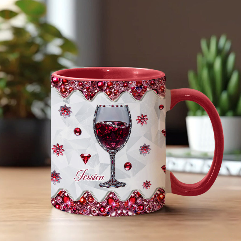 Just A Girl Who Loves Wine - Personalized Wine Accent Mug