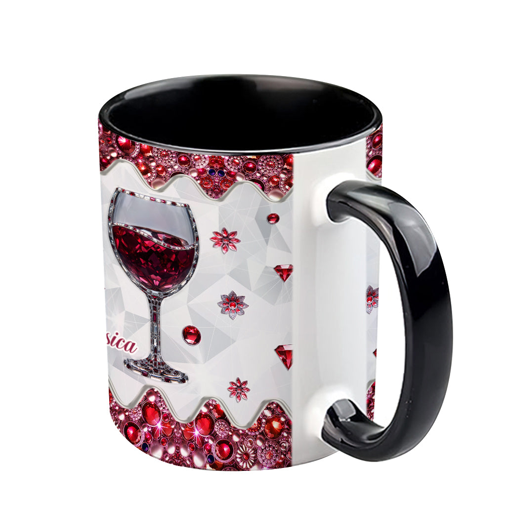 Just A Girl Who Loves Wine - Personalized Wine Accent Mug