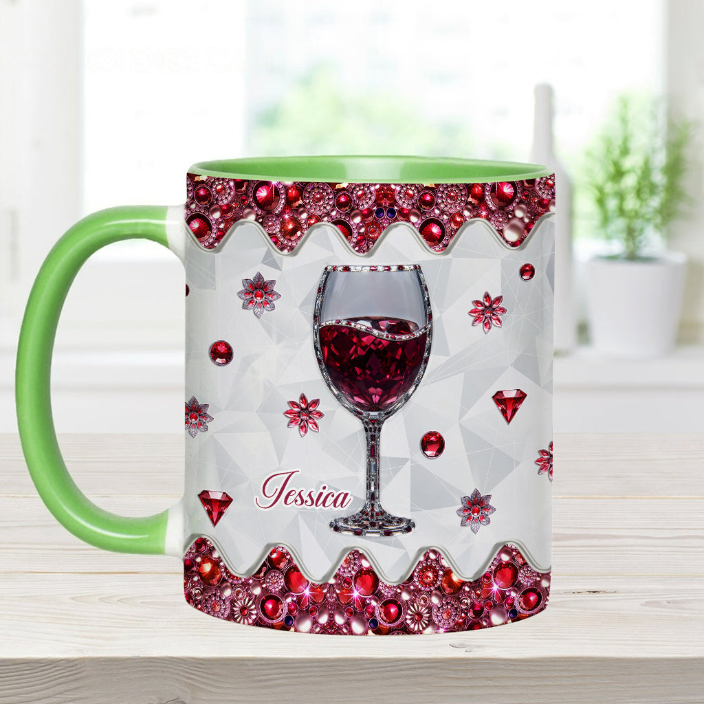 Just A Girl Who Loves Wine - Personalized Wine Accent Mug