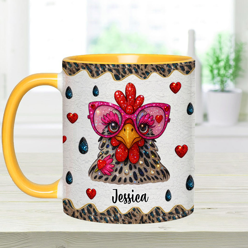 Crazy Chicken Lady - Personalized Chicken Accent Mug