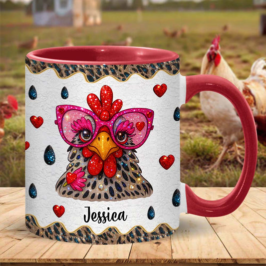 Crazy Chicken Lady - Mug personnalisé à motif poulet