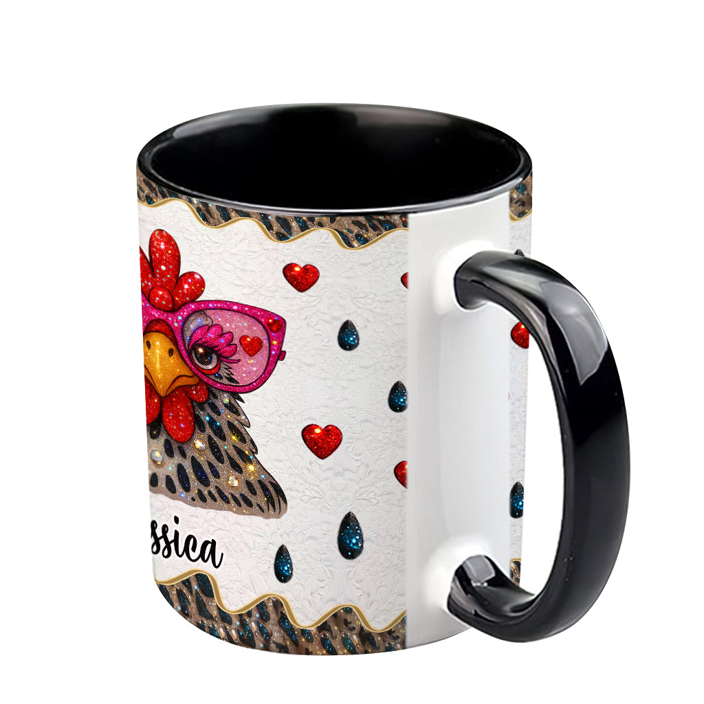 Crazy Chicken Lady - Personalized Chicken Accent Mug