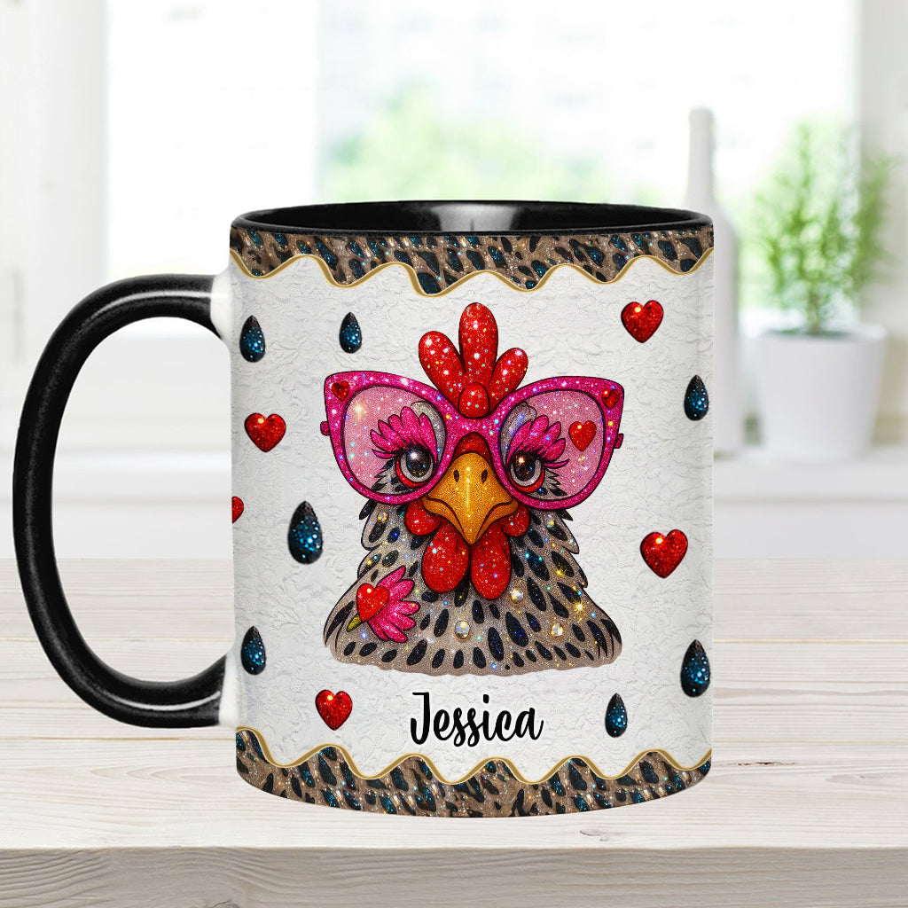 Crazy Chicken Lady - Personalized Chicken Accent Mug