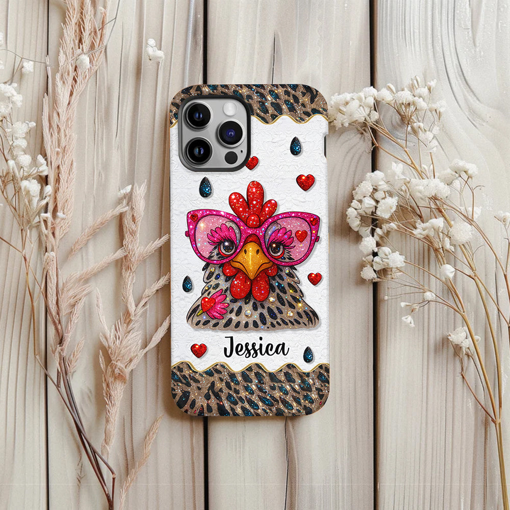 Crazy Chicken Lady - Personalized Chicken Full Print Phone Case