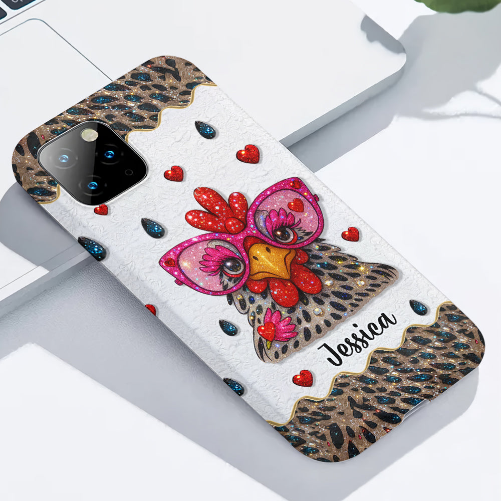 Crazy Chicken Lady - Personalized Chicken Full Print Phone Case
