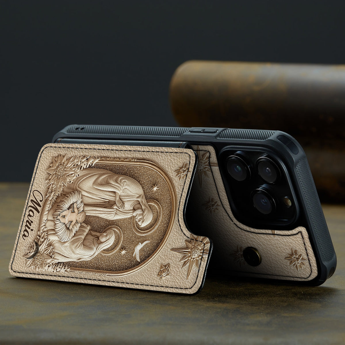 La Sainte Famille - Étui portefeuille pour téléphone chrétien personnalisé et imprimé intégralement