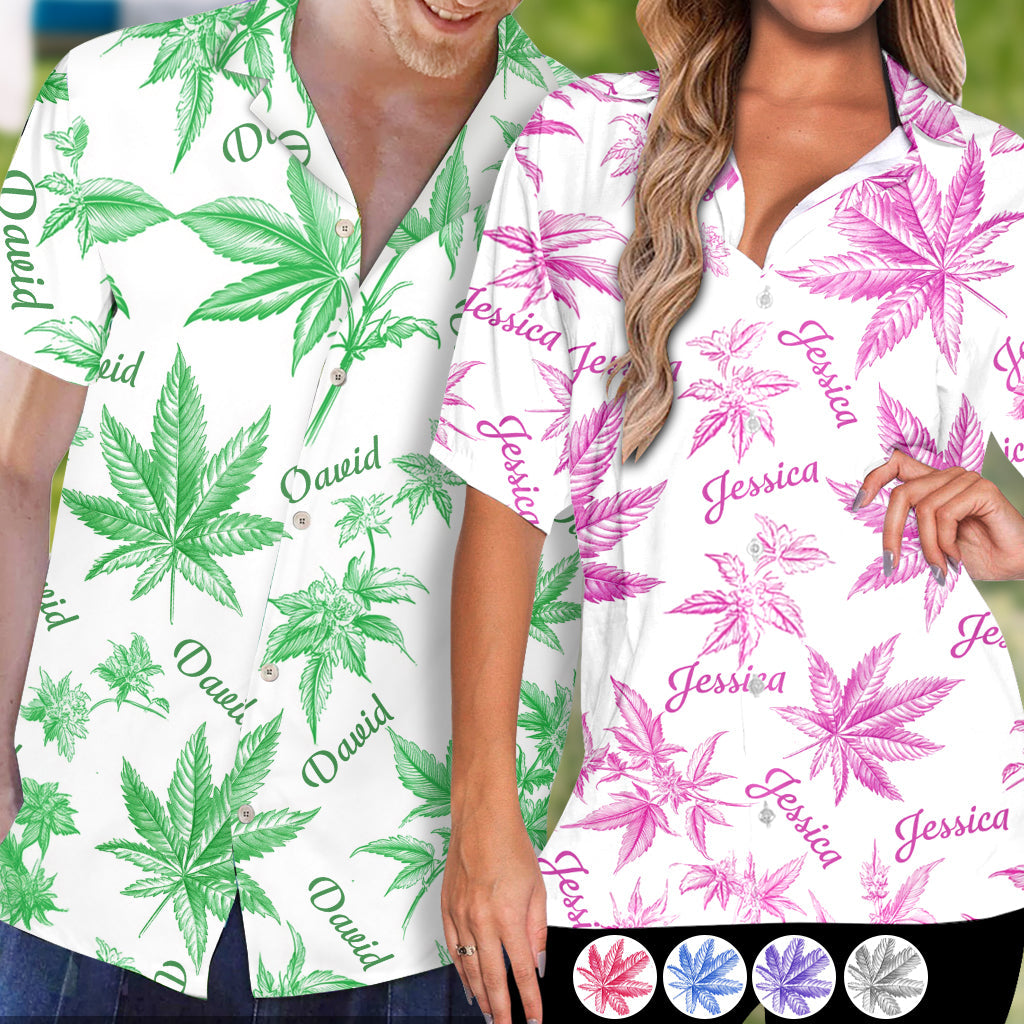 Défoncez-vous - Chemise hawaïenne personnalisée sur le thème du cannabis