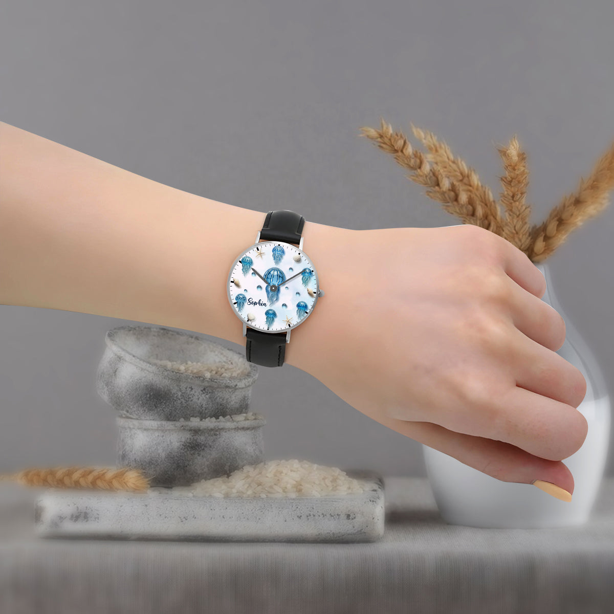 Jellyfish Lovers - Personalized Sea Lover Hand Watch