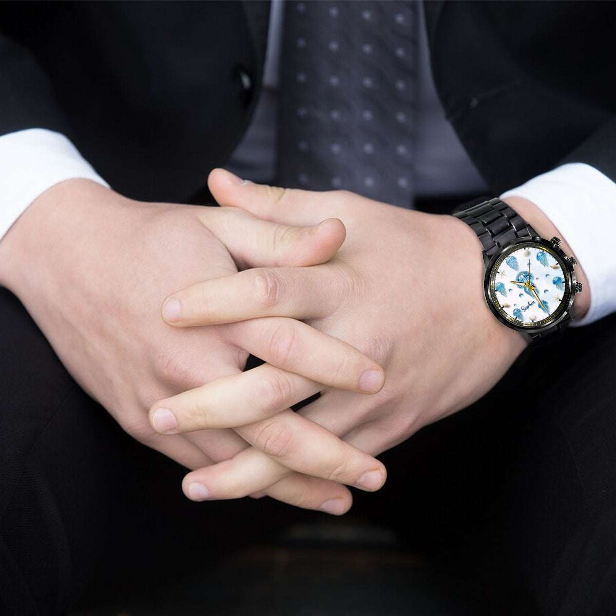 Jellyfish Lovers - Personalized Sea Lover Hand Watch