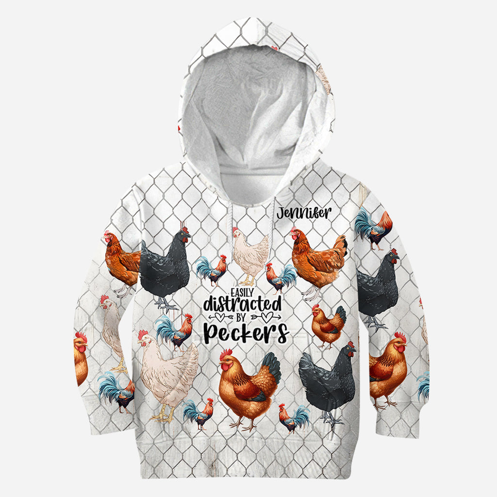 Facilement distrait par les pics - T-shirt personnalisé « Poulet intégral »