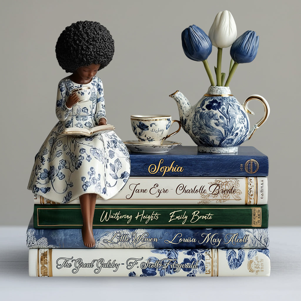 Livres d'amour - Plaque acrylique personnalisée de forme afro-américaine