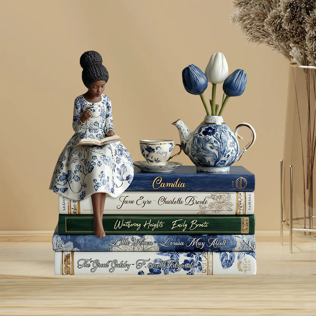 Livres d'amour - Plaque acrylique personnalisée de forme afro-américaine