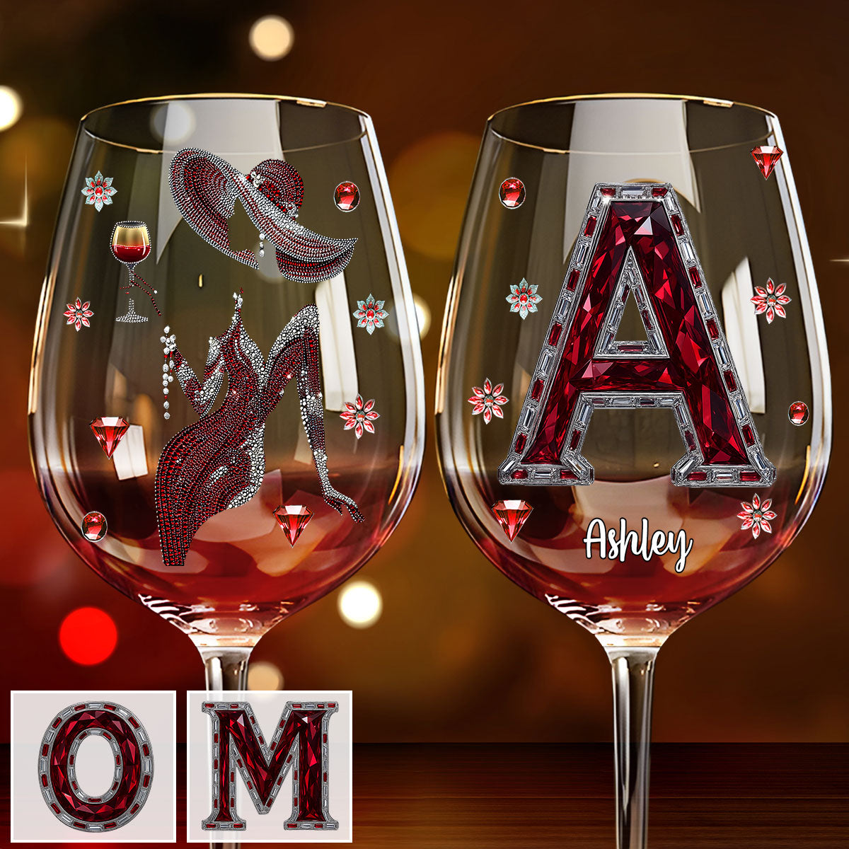 Aimez le vin - Verre à vin personnalisé à longue tige