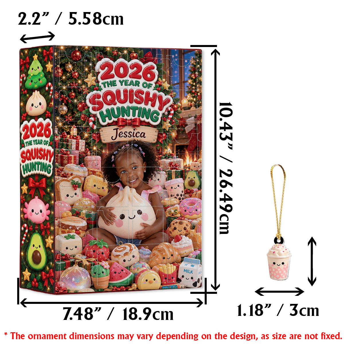 L'Année de la Chasse aux Squishies - Calendrier de l'Avent Personnalisé pour Enfants avec Ornements