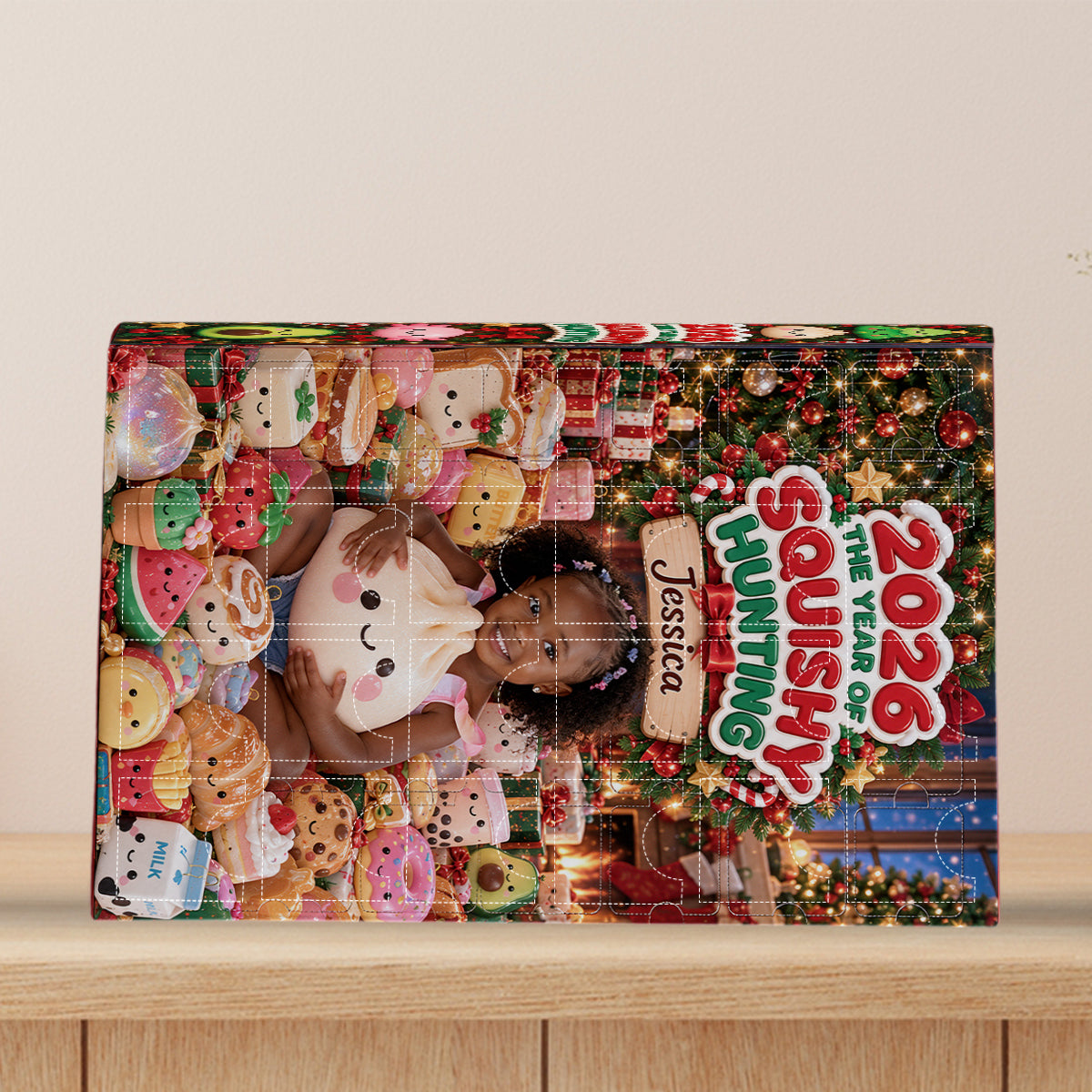 L'Année de la Chasse aux Squishies - Calendrier de l'Avent Personnalisé pour Enfants avec Ornements